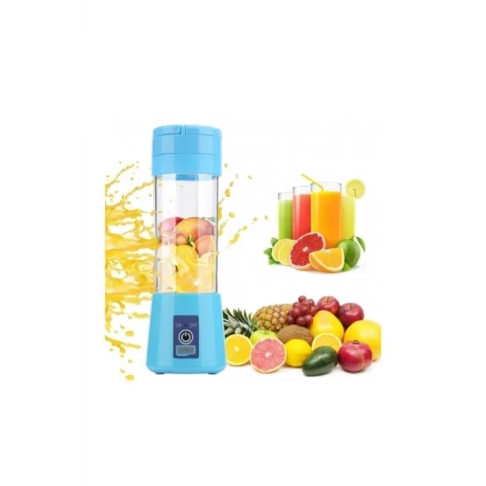 Portatif Taşınabilir380 ml Usb Şarjlı Mavi El Blender