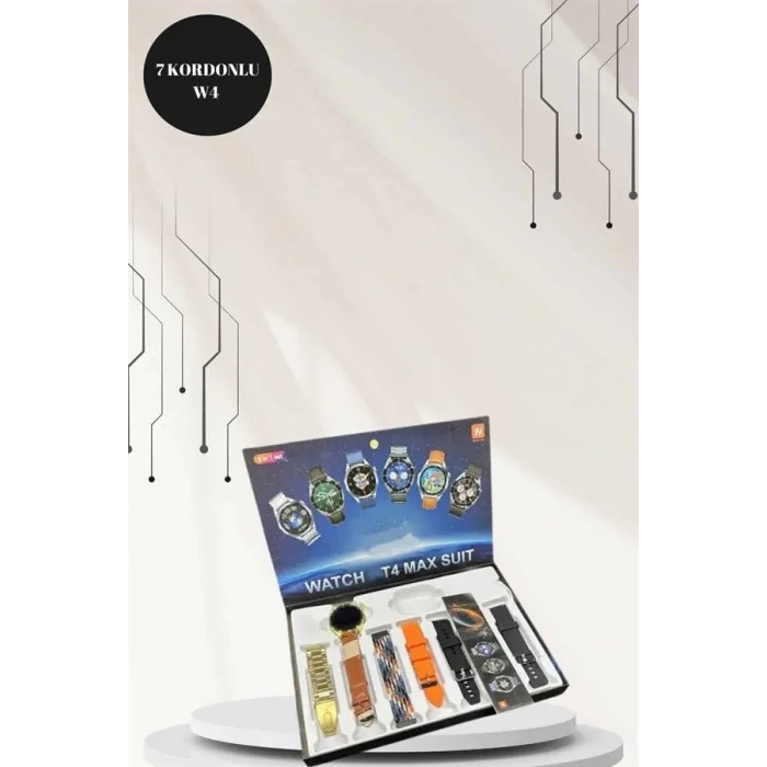 Powerbank Bluetooth Kulaklık Ve Akıllı Saat 7 Kordonlu Metal Kordon Plastik Kordon