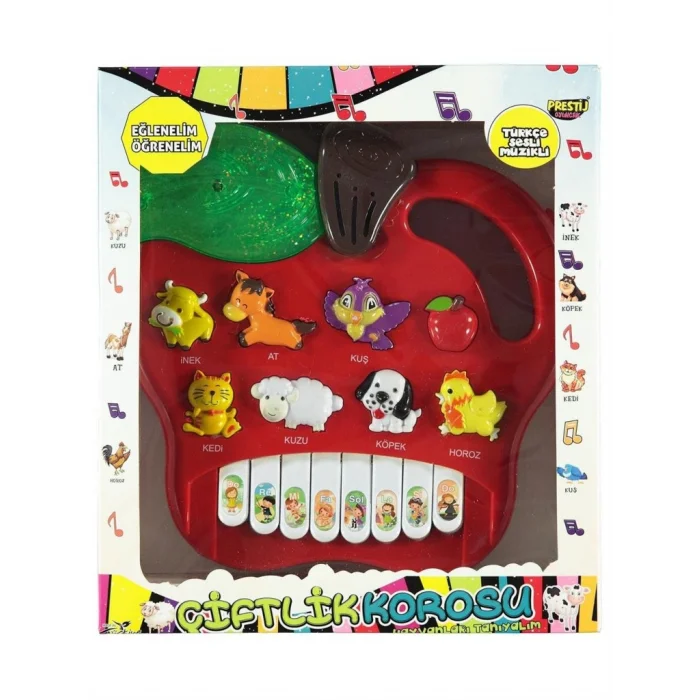 Prestij Kutulu Hayvanlı Pilli Elmalı Piano