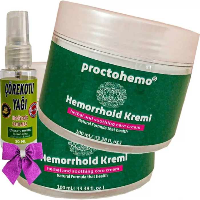 Proctohemo Cream 100 ml x 2 adet + Çörek Otu Yağı 30 ml