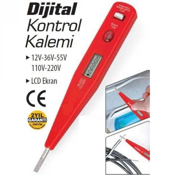 Profesyonel Dijital Kontrol Kalemi Tornida Voltaj Ölçer