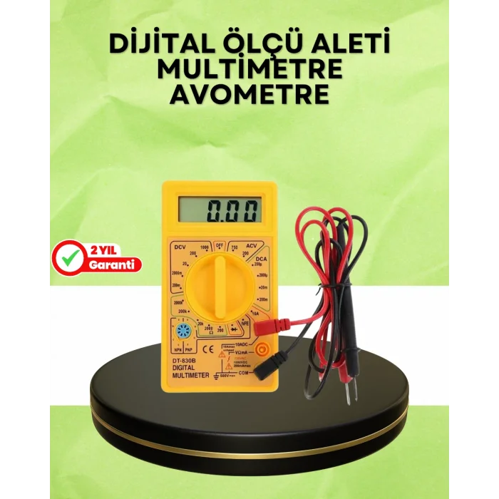 Profesyonel Dijital Multimetre Volt Amper Direnç Ölçümü