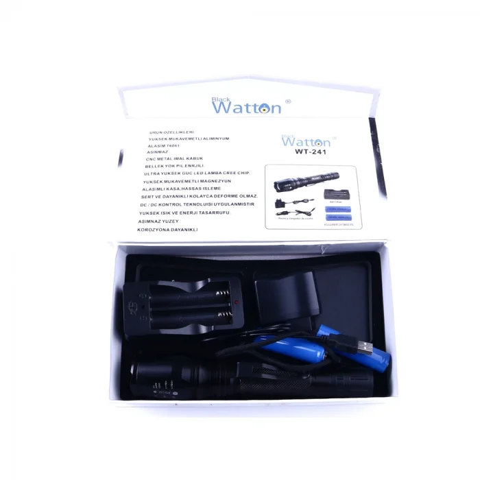 Profesyonel Tx6 Şarjlı Zoomlu El Feneri  Wt-241