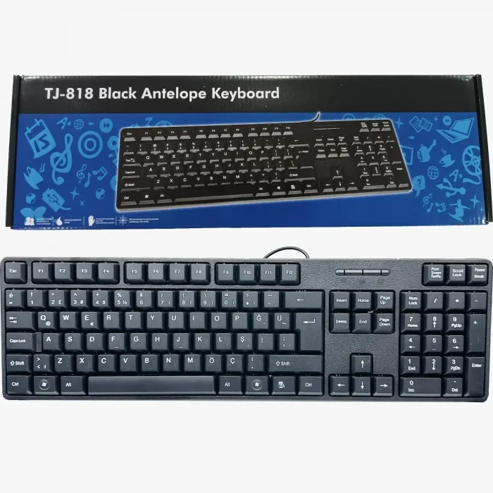 Q Usb Siyah Standart Klavye TJ-818