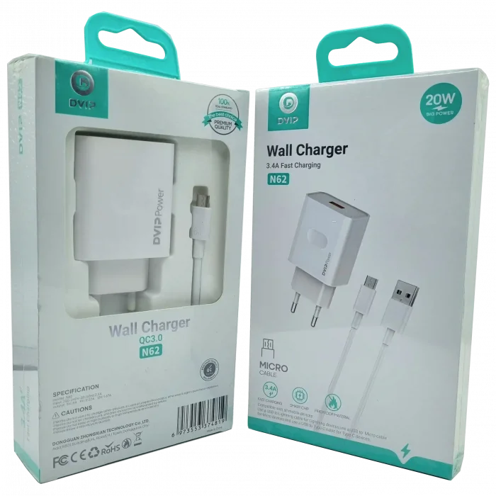 QC3.0 Micro Usb Şarj Aleti DVIP N62