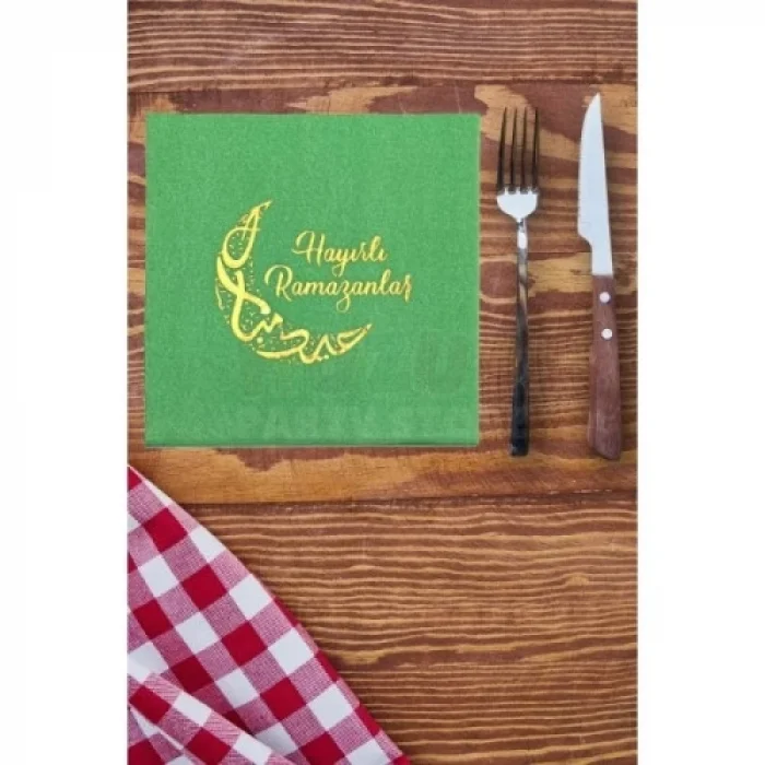 Ramazan Temalı Yaldız Baskılı Peçete