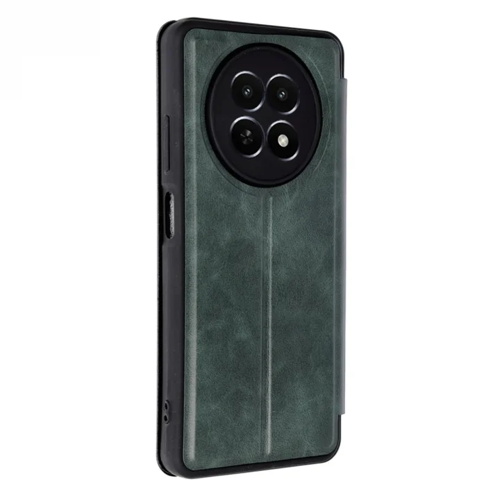 Realme 12 5g Kılıf Flip Cover - Koyu Yeşil