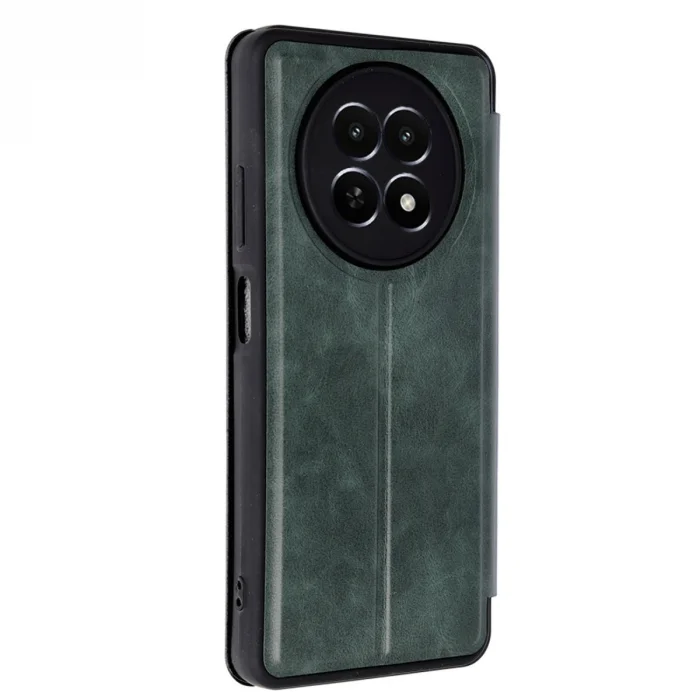 Realme 12 5g Kılıf Flip Cover - Koyu Yeşil
