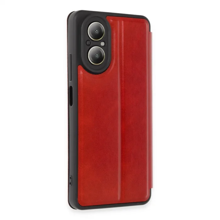 Realme 12 Lite Kılıf Flip Cover - Kırmızı