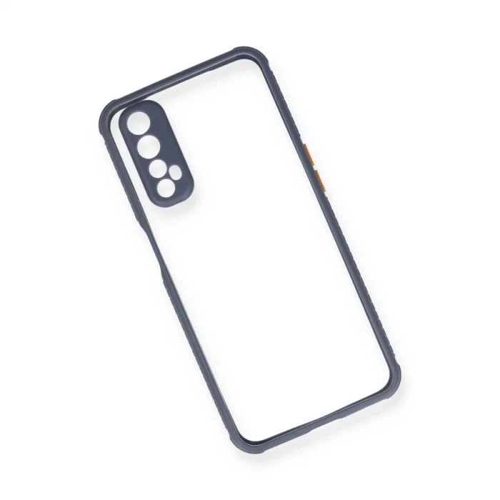 Realme 7 Kılıf Miami Şeffaf Silikon - Gri
