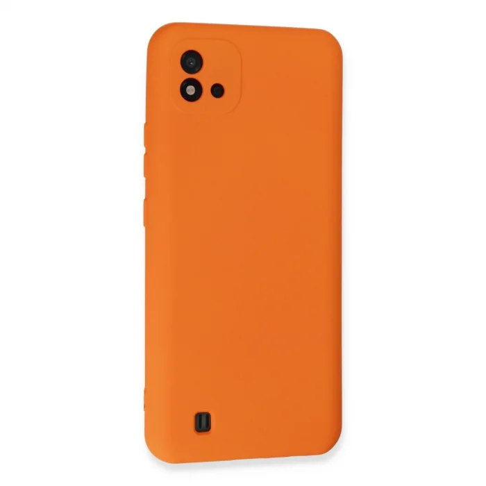 Realme C11 2021 Kılıf Nano İçi Kadife Silikon - Turuncu