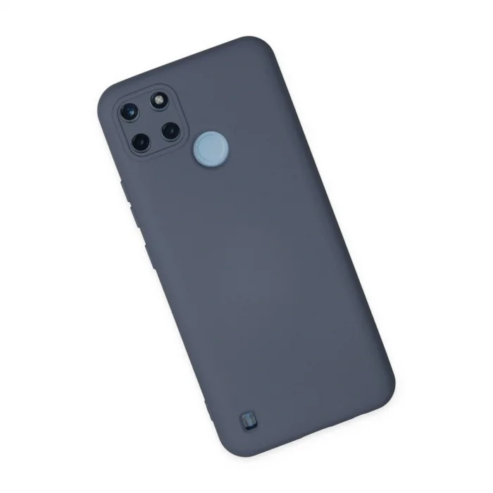 Realme C25y Kılıf Nano İçi Kadife Silikon - Gri