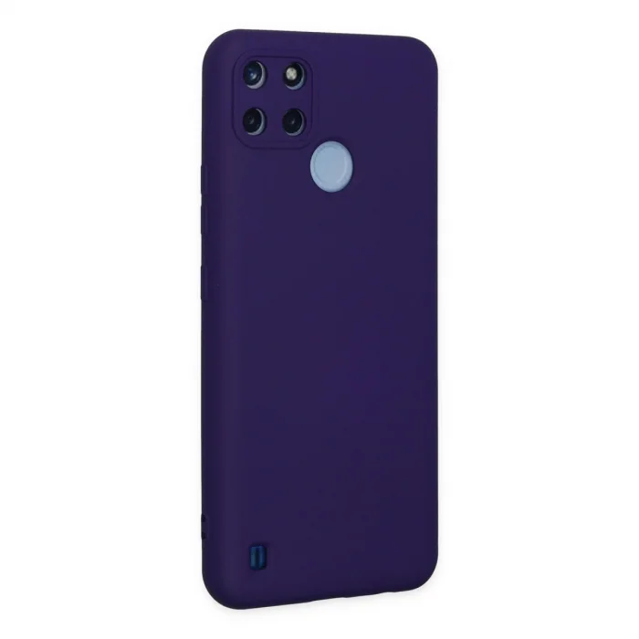 Realme C25y Kılıf Nano İçi Kadife Silikon - Mor