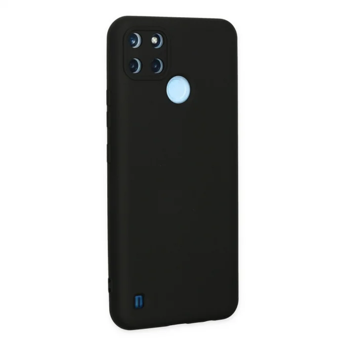 Realme C25y Kılıf Nano İçi Kadife Silikon - Siyah