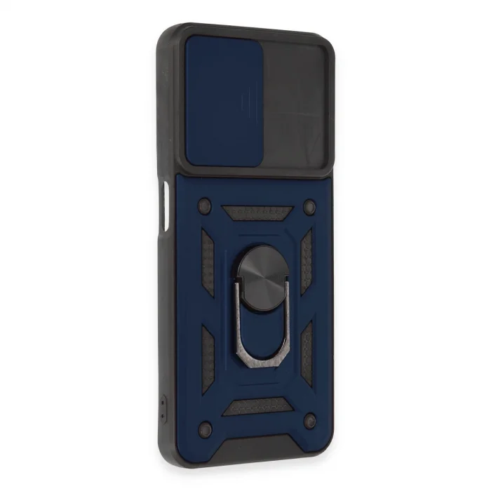 Realme C35 Kılıf Pars Lens Yüzüklü Silikon - Lacivert