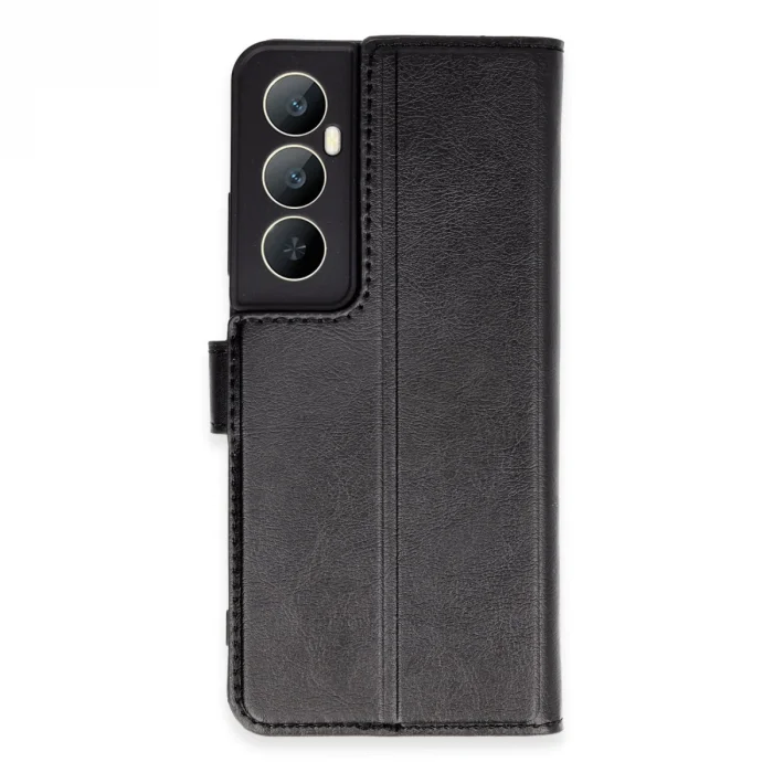 Realme C65 Kılıf Trend S Plus Kapaklı Kılıf - Siyah