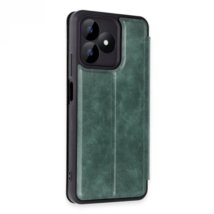 Realme Note 50 4g Kılıf Flip Cover - Koyu Yeşil