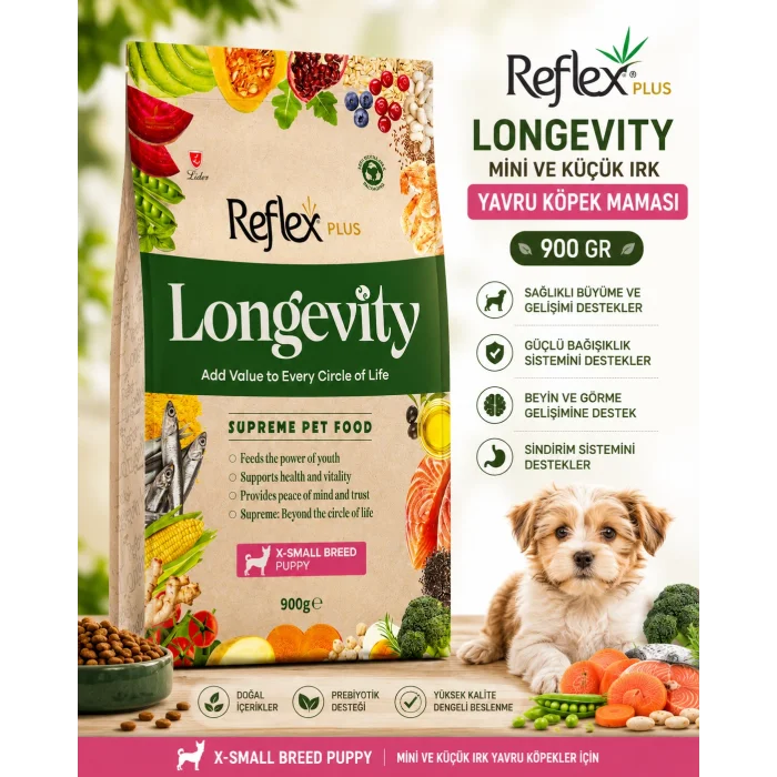 Reflex Plus Longevity Mini ve Küçük Irk Yru Köpek sı 900 Gr