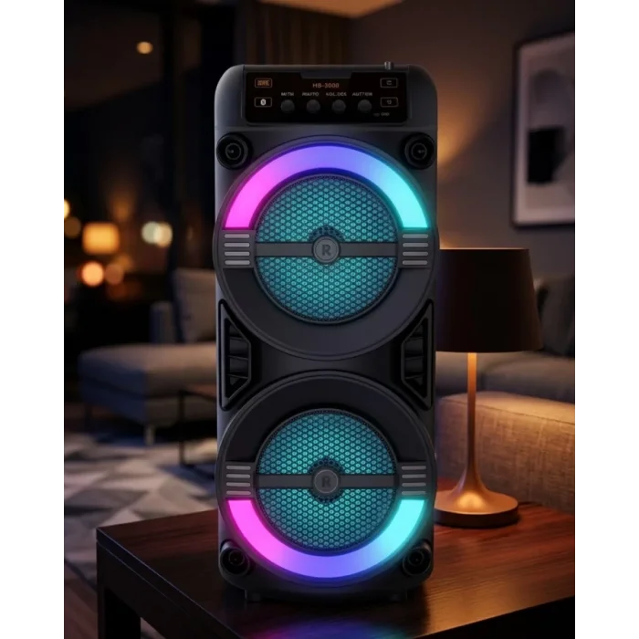 RGB Işıklı Bluetooth Hoparlör Kablosuz Taşınabilir Stereo Speaker
