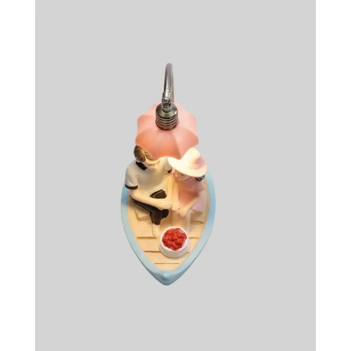 Romantik Çift Figürlü Gece Lambası Sandal Model Sevgiliye Özel Hediye