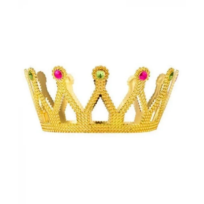 Rönesans Kostümlü Kraliyet Ortaçağ Altın Gold Kraliçe Prenses Tacı