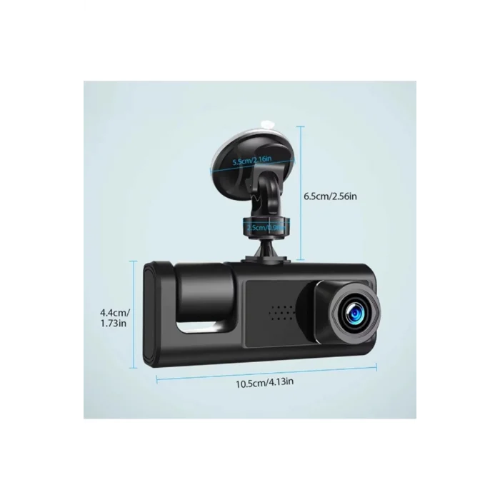 S-1 1080p Araç içi Kamera 3 Kameralı ( Ön Görüş - Geri görüş - İç Görüş ) Gece Görüşlü