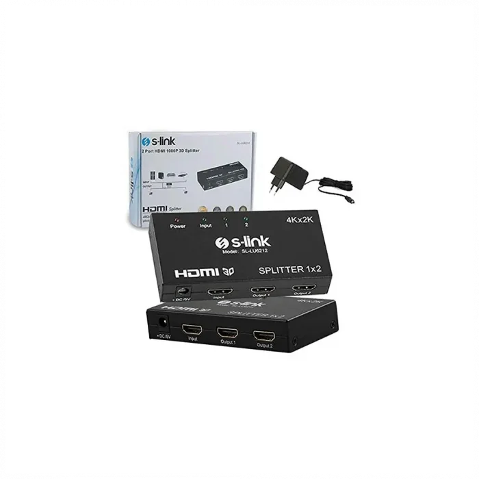 S-LINK SL-LU6212, HDMI Çoklayıcı, 1Giriş, 2Çıkış, (1PC-2Monitör)