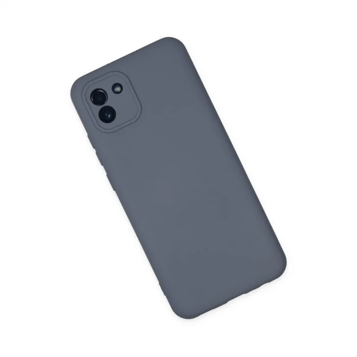 Samsung Galaxy A03 Kılıf Nano İçi Kadife Silikon - Gri