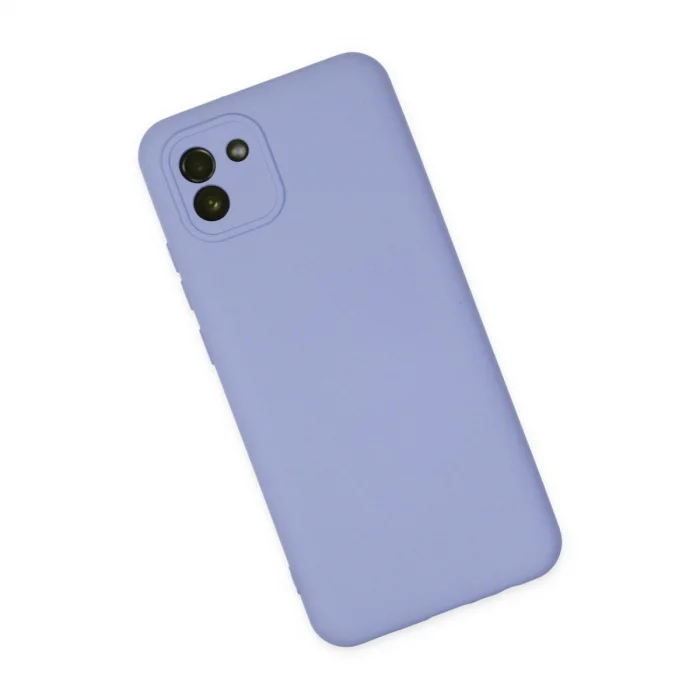 Samsung Galaxy A03 Kılıf Nano İçi Kadife Silikon - Lila