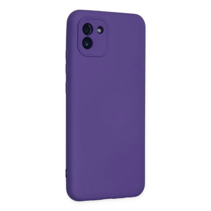 Samsung Galaxy A03 Kılıf Nano İçi Kadife Silikon - Mor