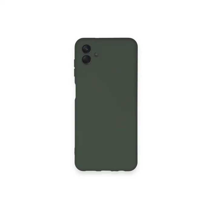 Samsung Galaxy A04 Kılıf Nano İçi Kadife Silikon - Koyu Yeşil