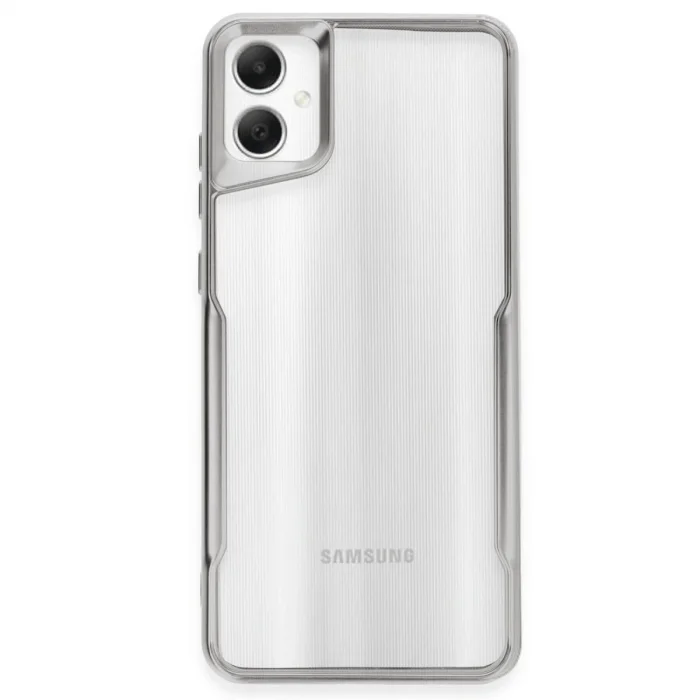 Samsung Galaxy A05 Kılıf Boyi Silikon Kapak - Gümüş