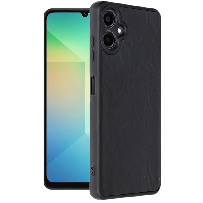 Samsung Galaxy A06 Kılıf Aras Deri Kapak - Siyah