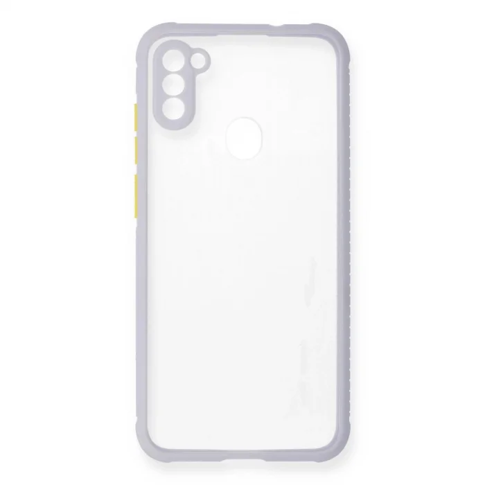 Samsung Galaxy A11 Kılıf Miami Şeffaf Silikon - Lila