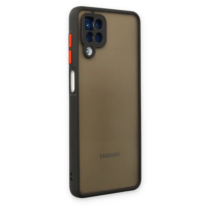 Samsung Galaxy A12 Kılıf Montreal Silikon Kapak - Siyah
