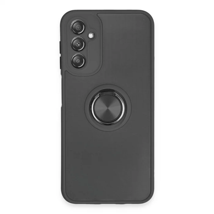 Samsung Galaxy A14 4g Kılıf Montreal Yüzüklü Silikon Kapak - Siyah