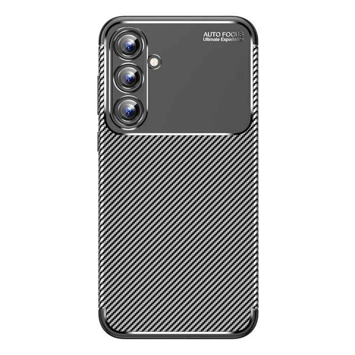 Samsung Galaxy A15 4g Kılıf Auto Focus Karbon Kapak - Siyah