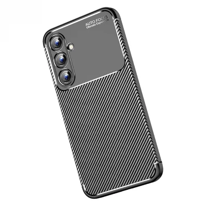 Samsung Galaxy A15 4g Kılıf Auto Focus Karbon Kapak - Siyah