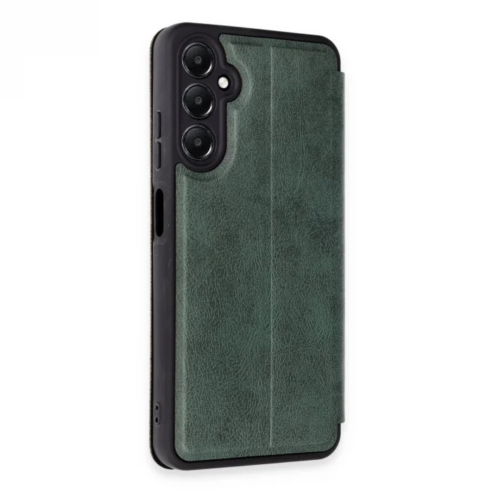 Samsung Galaxy A15 4g Kılıf Flip Cover - Koyu Yeşil