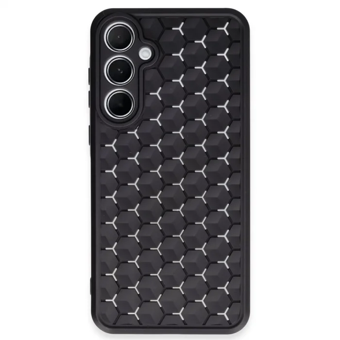 Samsung Galaxy A15 4g Kılıf Petek Silikon Kapak - Siyah