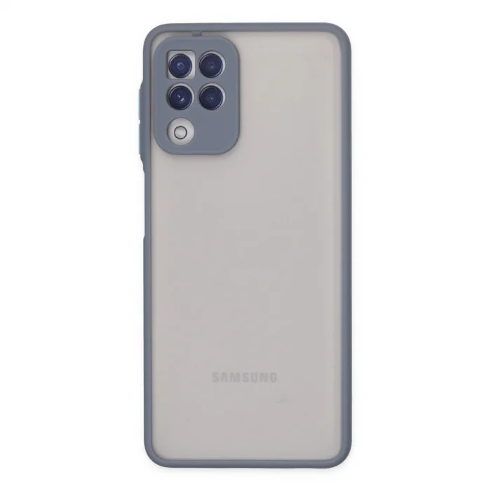Samsung Galaxy A22 Kılıf Montreal Silikon Kapak - Gri