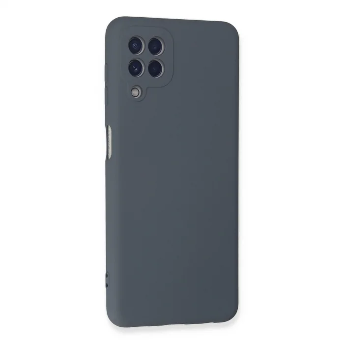 Samsung Galaxy A22 Kılıf Nano İçi Kadife Silikon - Gri