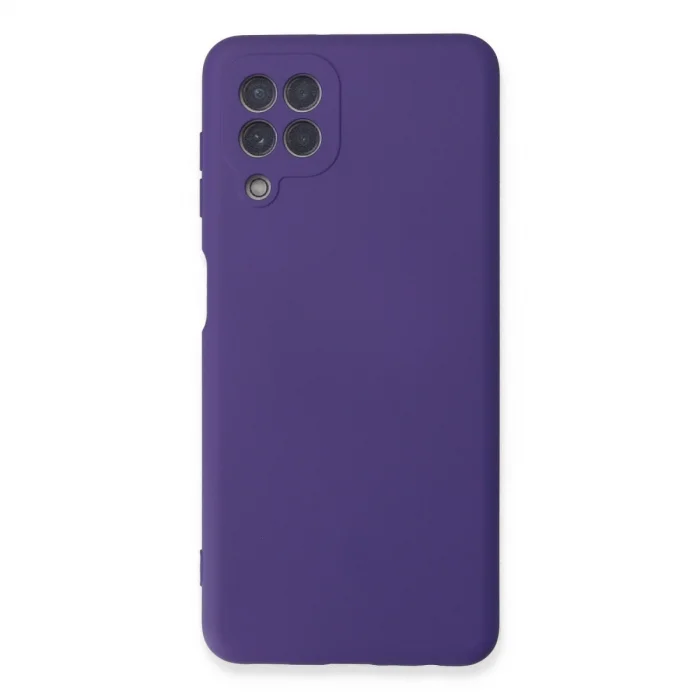 Samsung Galaxy A22 Kılıf Nano İçi Kadife Silikon - Mor