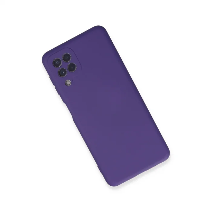 Samsung Galaxy A22 Kılıf Nano İçi Kadife Silikon - Mor