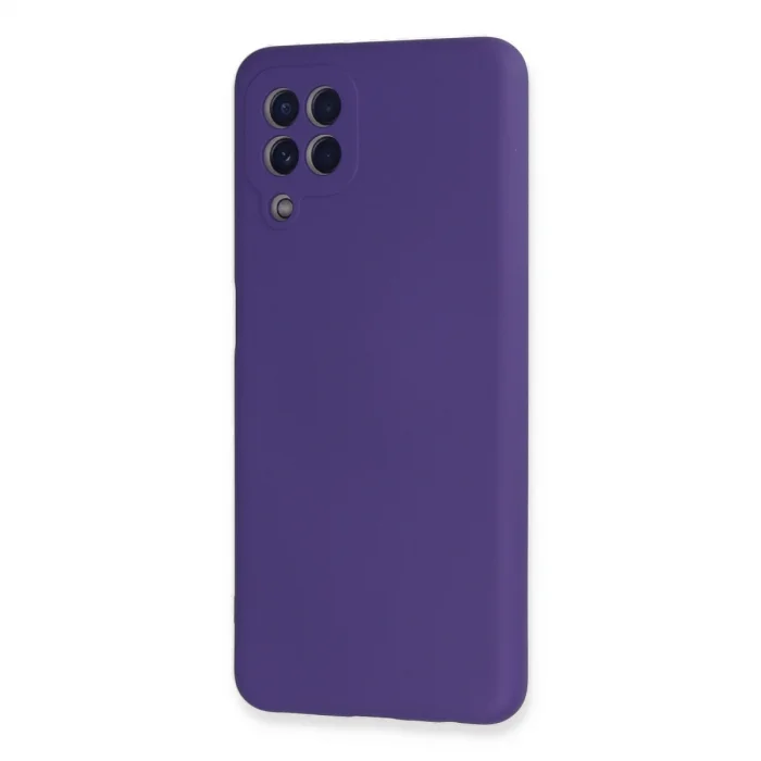 Samsung Galaxy A22 Kılıf Nano İçi Kadife Silikon - Mor