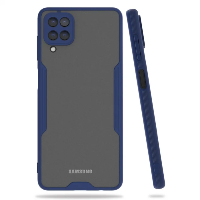 Samsung Galaxy A22 Kılıf Platin Silikon - Lacivert