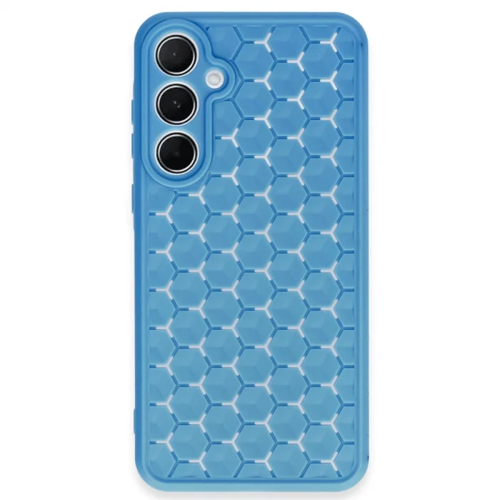 Samsung Galaxy A25 5g Kılıf Petek Silikon Kapak - Mavi