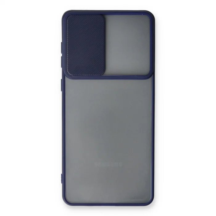 Samsung Galaxy A33 5g Kılıf Palm Buzlu Kamera Sürgülü Silikon - Lacivert