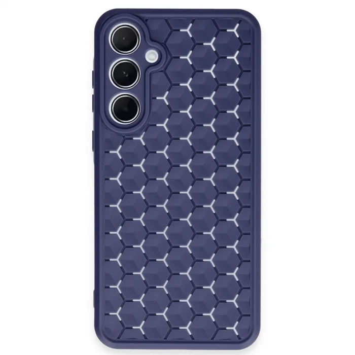 Samsung Galaxy A35 5g Kılıf Petek Silikon Kapak - Lacivert