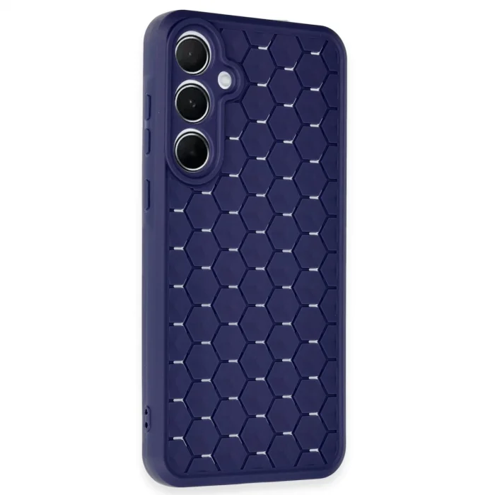 Samsung Galaxy A55 5g Kılıf Petek Silikon Kapak - Lacivert